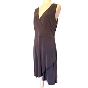 NWOT Loft wrap midi dress slate blue size 10